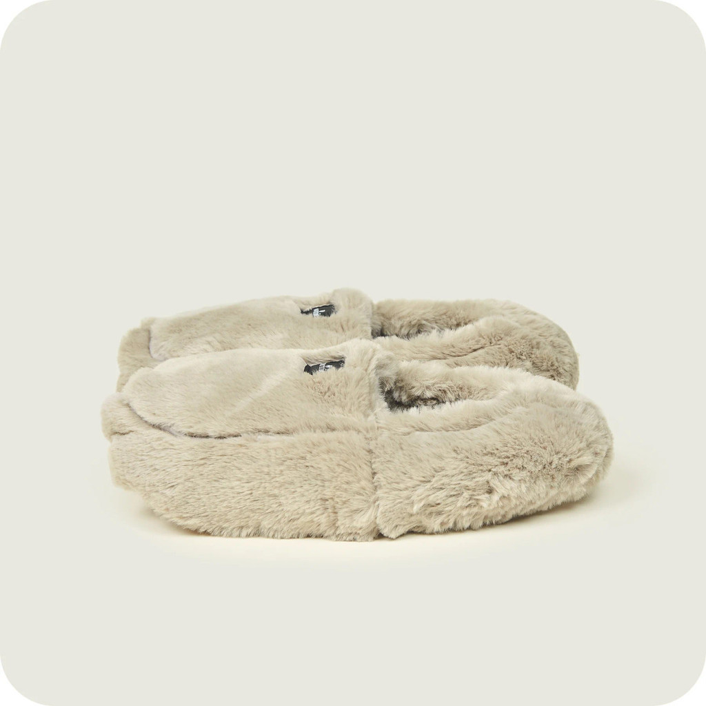 Latte Luxury Faux Fur Lavender Scent Heatable Slippers