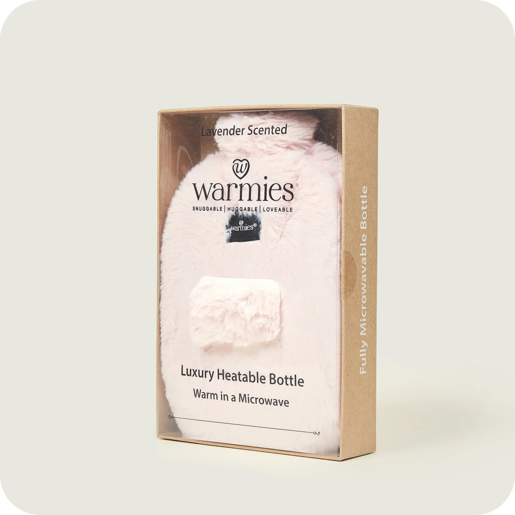 Warmies Blossom Luxury Faux Fur Lavender Scent Heatable Bottle