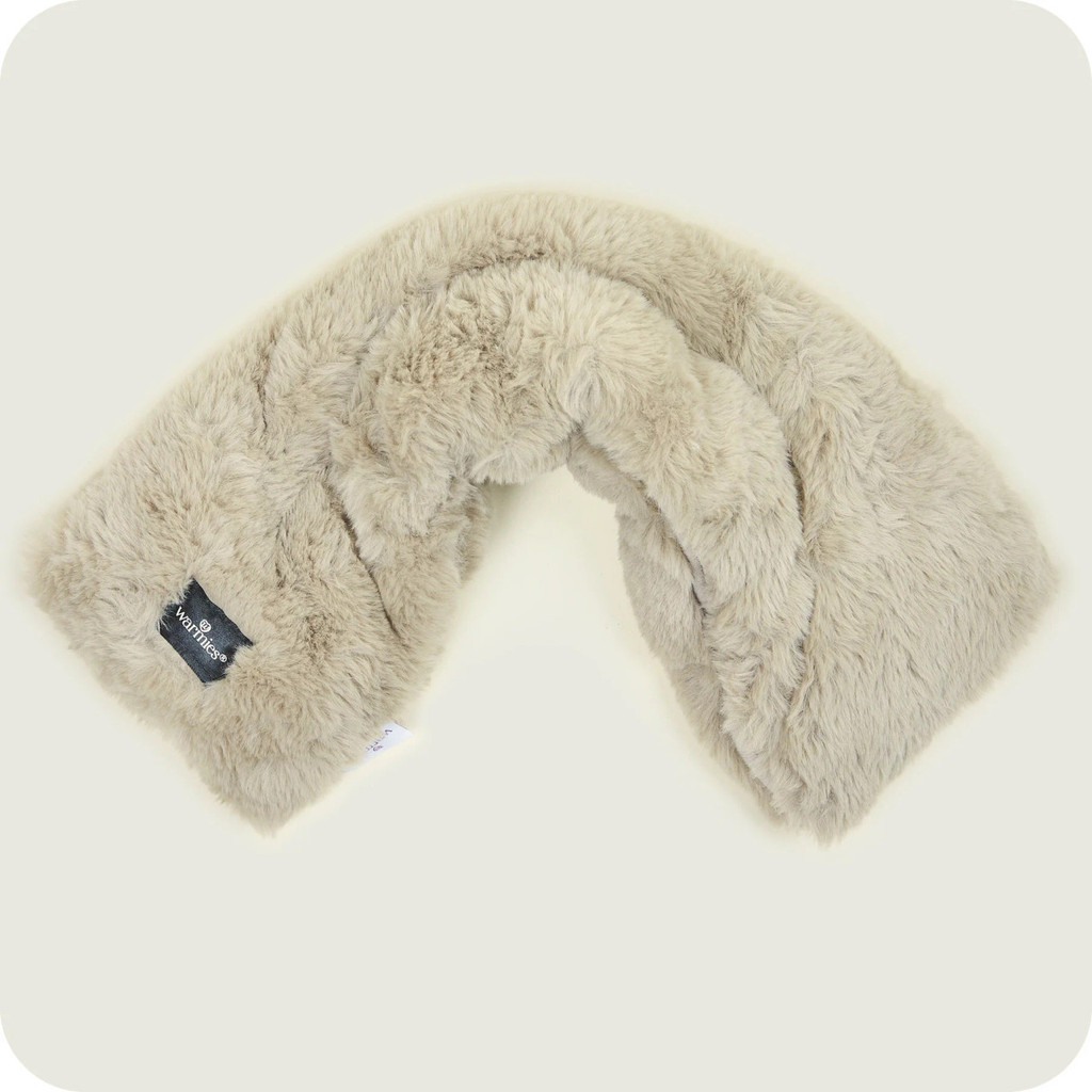Latte Luxury Faux Fur Lavender Scent Heatable Neck Wrap