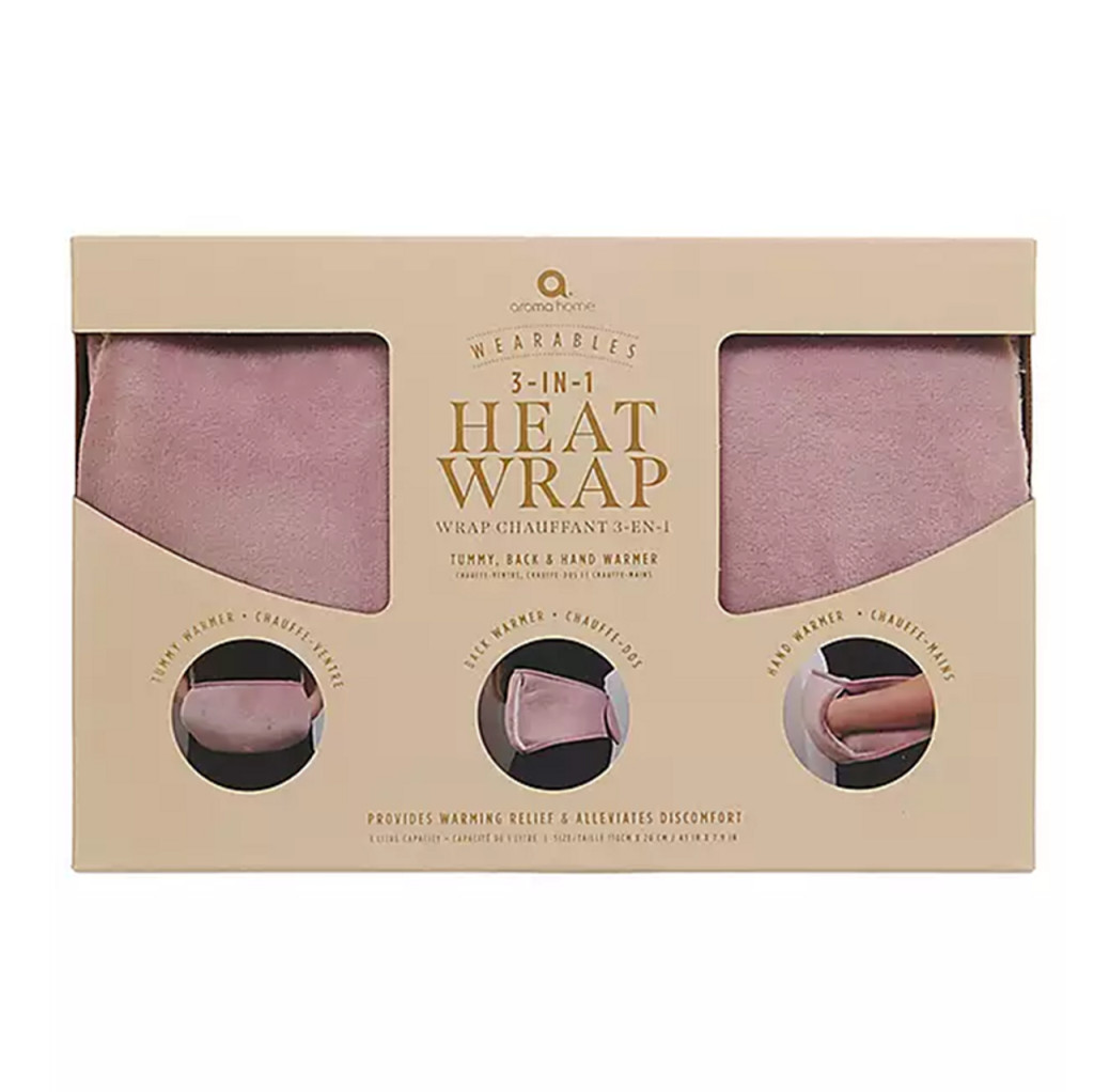 Aroma Home Pink Fleece Hot Water Bottle Belt