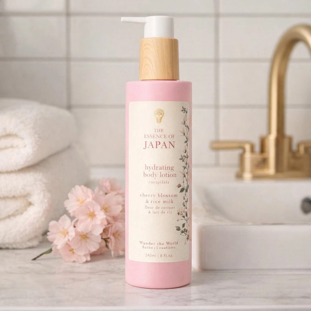 Wanderflower Essence of Japan Cherry Blossom Body Lotion 240ml | Cleo