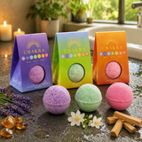 Set of 3 Handmade Chakra Bath Bombs