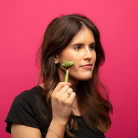 Danielle Dual Ended Jade Facial Roller Massager & Headband Gift Set