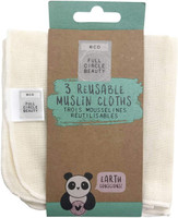 Eco Panda Cream Reusable Muslin Skin Cleansing Cloths