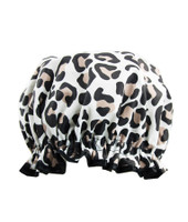 Vintage Cosmetic Co Shower Cap: Leopard