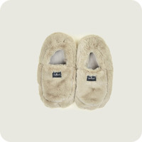 Latte Luxury Faux Fur Lavender Scent Heatable Slippers