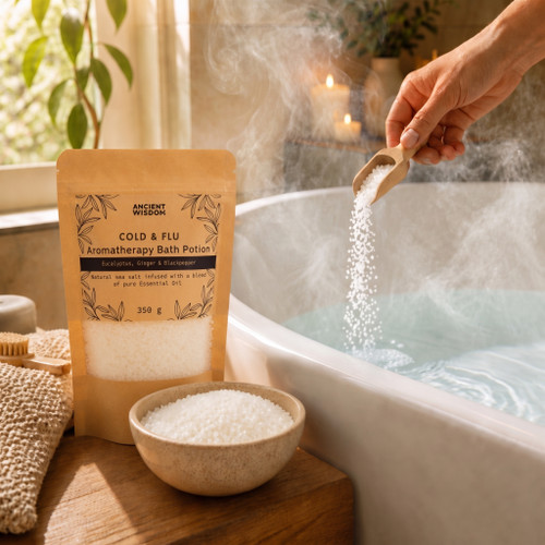 Cold & Flu Sea Salt & Essential Oils Bath Potion 350g