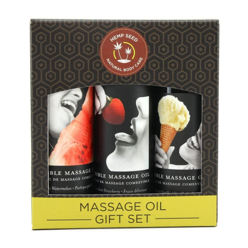 Earthly Body Edible Massage Oil Gift Set Box