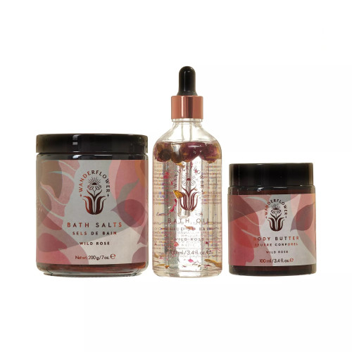Wanderflower Wild Rose Time to Unwind 3 Piece Gift Set