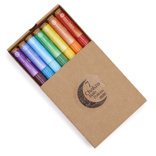 7 x Chakra Bath Salts Vials Gift Set