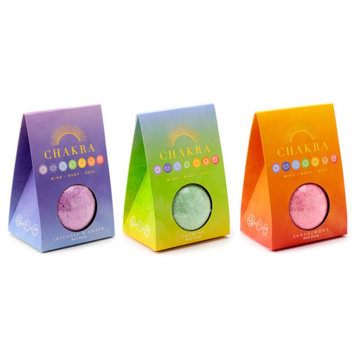 Set of Handmade Chakra Bath Bombs