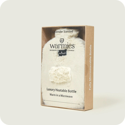 Warmies Almond Luxury Faux Fur Lavender Scent Heatable Bottle
