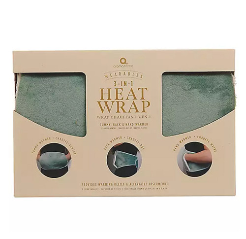 Aroma Home Green Fleece Hot Water Bottle Belt