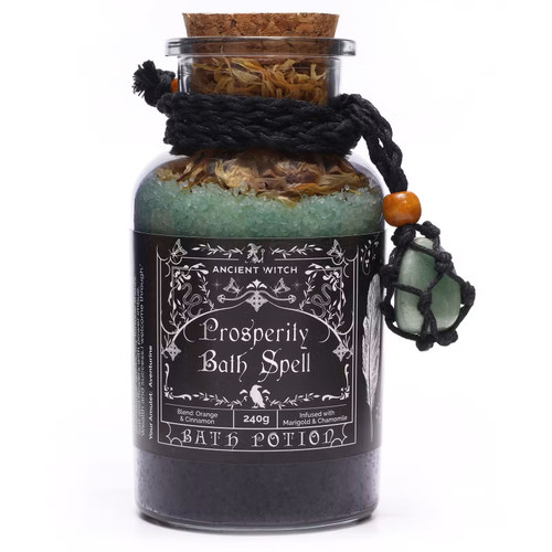 Prosperity Spell Bath Salts & Aventurine Crystal 240g