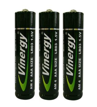  3 AAA disposable batteries vinergy