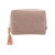 Wanderflower Plain Linen Boxy Cosmetic / Travel Bag