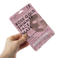 Danielle Rose Gold Shimmer Face Sheet Mask