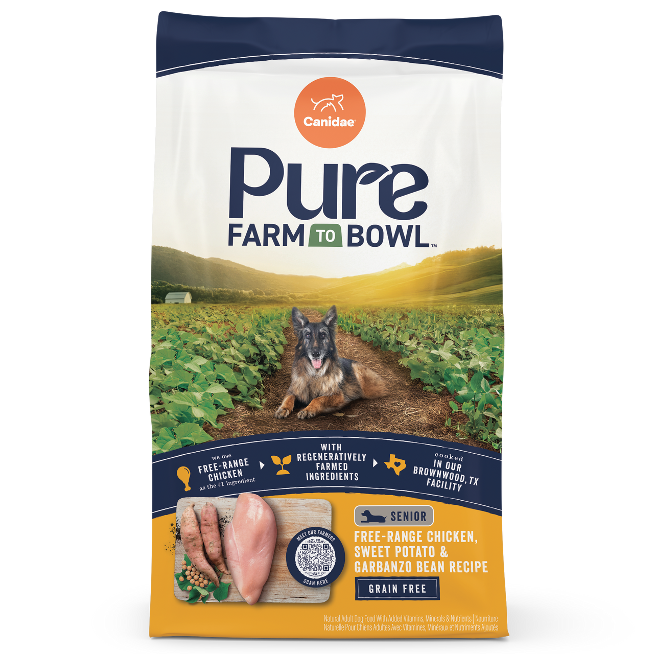 PURE Dry Senior Dog Food: Grain Free Chicken, Sweet Potato and