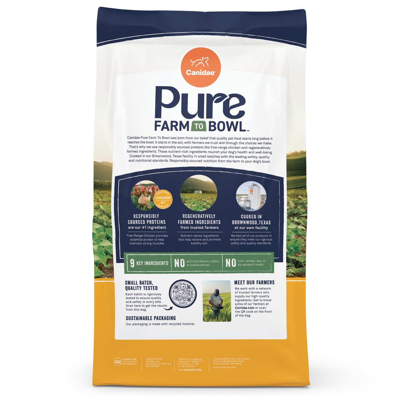 PURE Dry Senior Dog Food: Grain Free Chicken, Sweet Potato and
