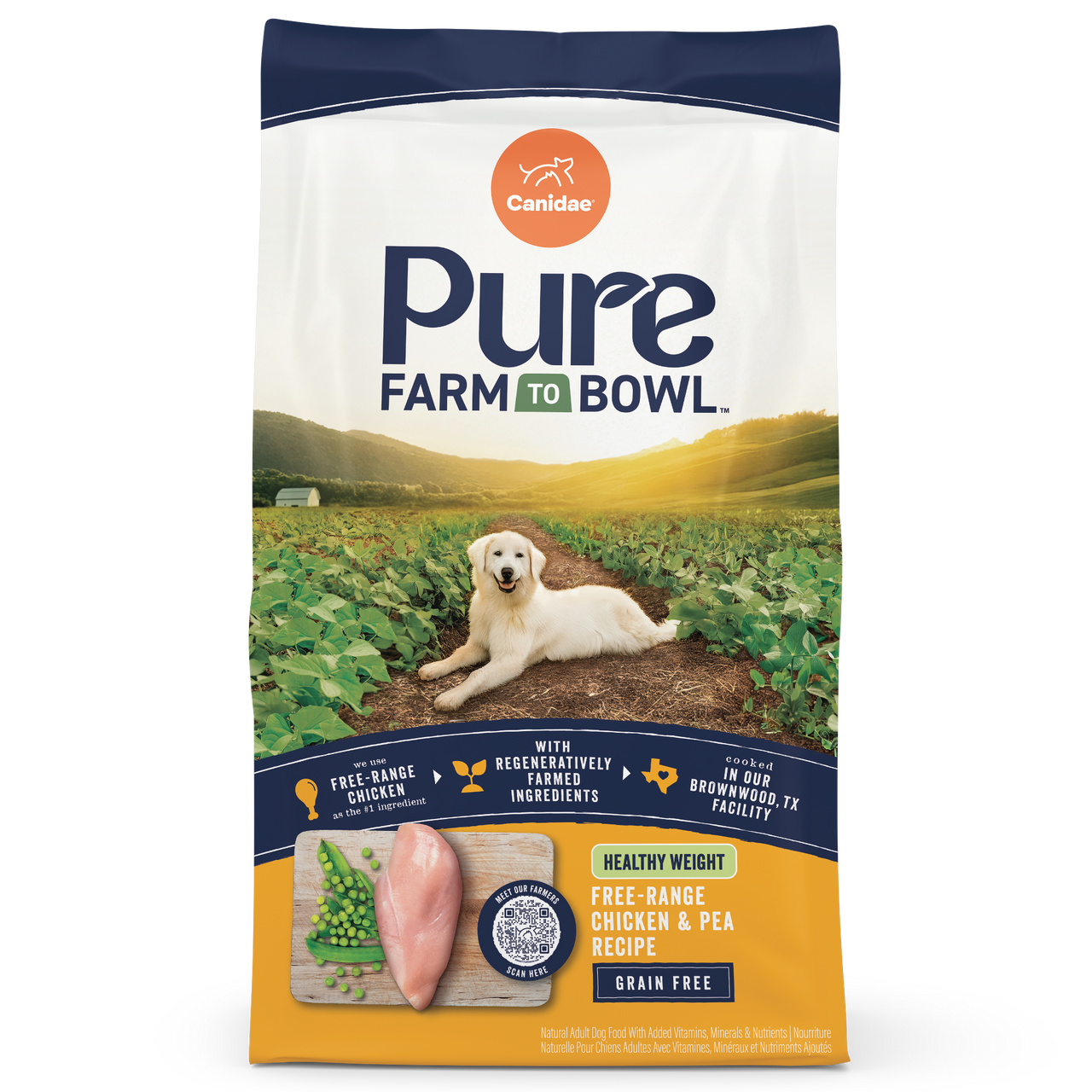 Pure Farm To Bowl Healthy Weight Free-Range Chicken & Pea Recipe Dry Dog Food