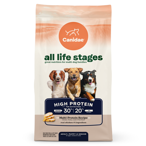 All Life Stages High Protein Dry Dog Food, Multi-Protein Recipe
