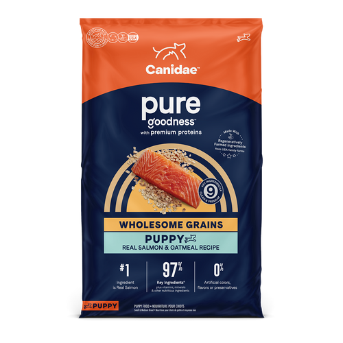 PURE Dry PUPPY Food: Salmon and Oatmeal Recipe with Wholesome Grains