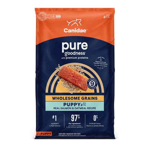 PURE Dry PUPPY Food: Salmon and Oatmeal Recipe with Wholesome Grains
