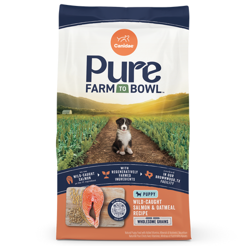Pure Farm To Bowl Puppy Wild-Caught Salmon & Oatmeal Recipe