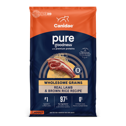 PURE Dry Dog Food: Lamb and Brown Rice Recipe with Wholesome Grains