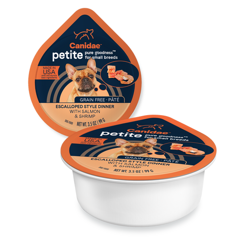 PURE Petite Wet Dog Food: Grain Free Salmon and Shrimp Pâté for Small Breed Dogs