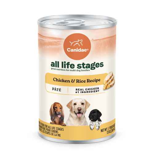 All Life Stages Wet Dog Food, Chicken and Rice, 13 oz.