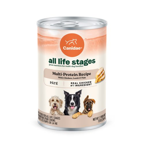 All Life Stages Wet Dog Food, Multi-Protein Chicken, Lamb and Fish, 13 oz.