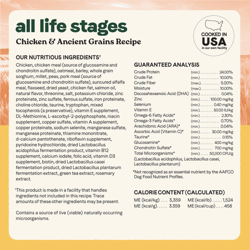 All Life Stages Dry Dog Food Real Chicken & Ancient Grains Recipe
