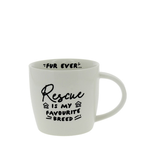 Best In Show Rescue is my Favourite Breed mug in gift box