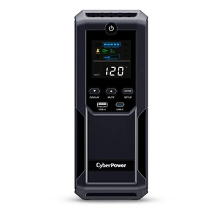 CyberPower CP1500AVRLCD3 1500VA 900W line-interactive mini-tower UPS with LCD and AVR, front view