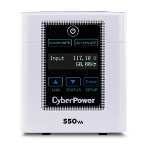 CyberPower M550L 550VA 440W line-interactive mini-tower UPS, front view