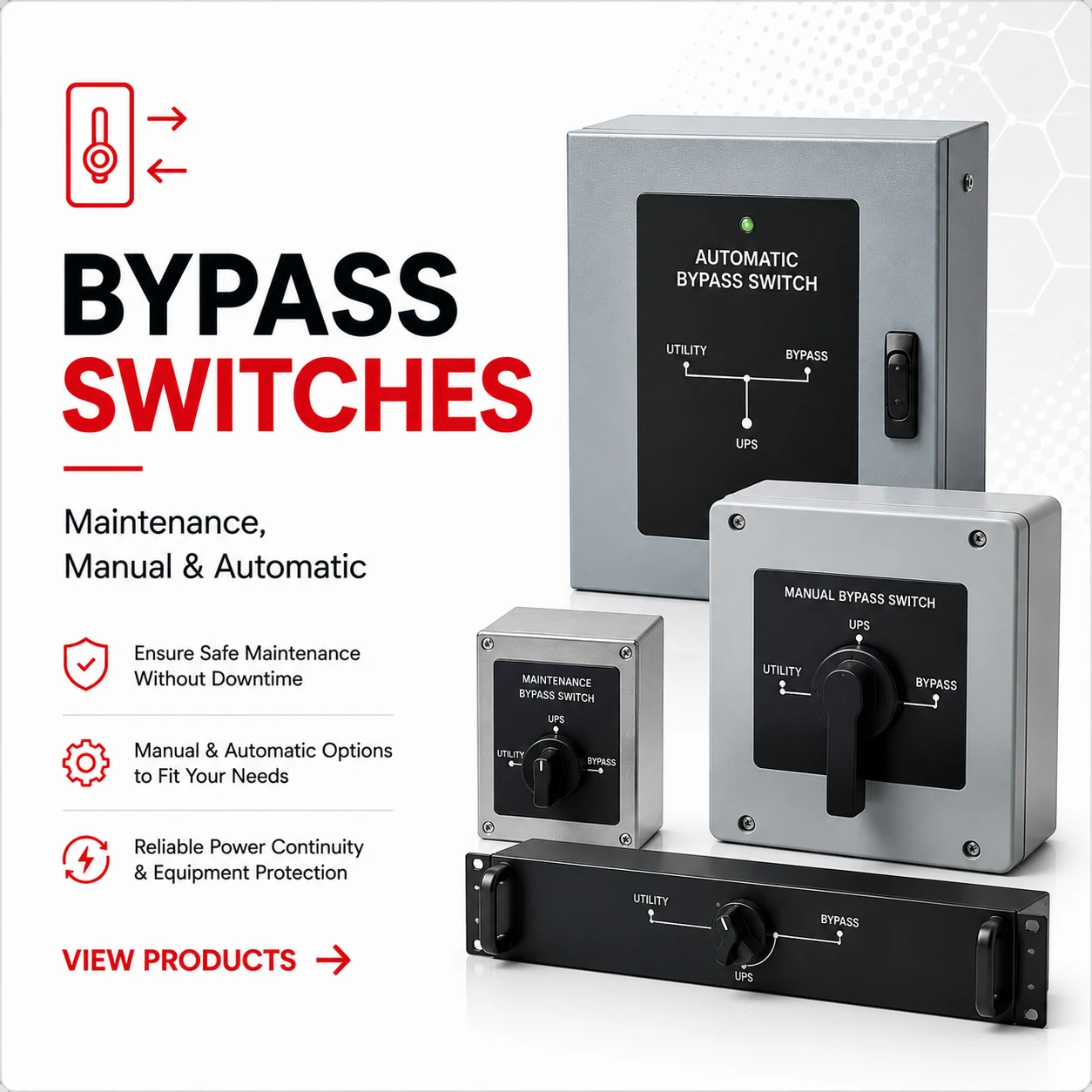 UPS Maintenance, Manual and Automatic Bypass Switches