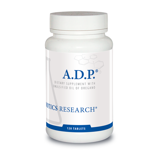 Oil of Oregano is a powerful antioxidant derived from the herb, that is very useful in fighting bacterial and fungal infections. A.D.P. is a special formulation that utilizes delayed release technologies to ensure that it is released in the intestinal tract, where it helps protect against colonization by harmful organisms, and maintains gut health.