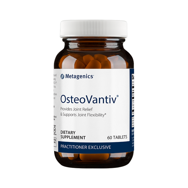 Osteovantiv is formulated to support an active lifestyle through joint revitalization. This supplement provides both joint relief and joint flexibility.* Ostevovantiv has two primary ingredients â€“ Type II Collagen and THIAA. Type II Collagen is a key protein to help joint health. THIAA is an anti-inflammatory iso-alpha acid.