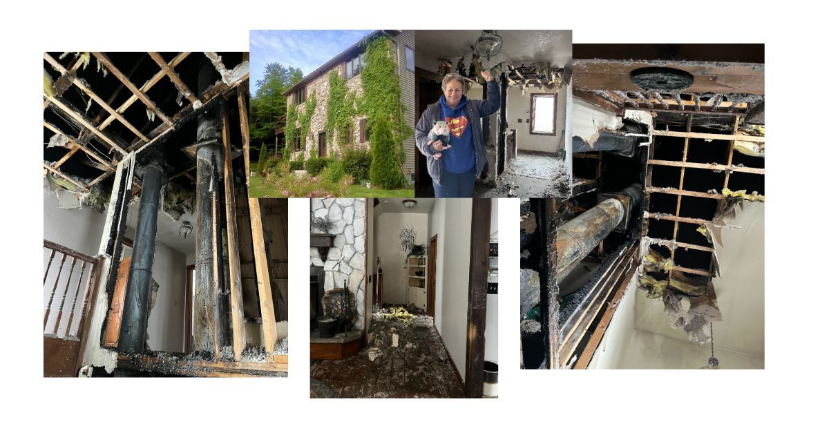 Montage of Fire Photos Before and After