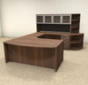 6pc U Shaped Modern Contemporary Executive Office Desk Set, #OF-CON-U14