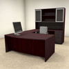 5pc U Shaped Modern Contemporary Executive Office Desk Set, #OF-CON-U28