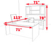 5pc U Shaped Modern Contemporary Executive Office Desk Set, #OF-CON-U30