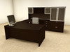 6pc U Shaped Modern Contemporary Executive Office Desk Set, #OF-CON-U35