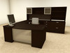 6pc U Shaped Modern Contemporary Executive Office Desk Set, #OF-CON-U40