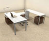 4pc U Shaped Modern Contemporary Executive Office Desk Set, #OF-CON-U49