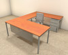 4pc U Shaped Modern Contemporary Executive Office Desk Set, #OF-CON-U66