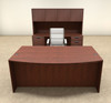 6pc Fan Front Modern Executive Office Desk Set, #OT-SUL-D6