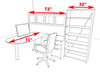 5pc L Shaped Modern Executive Office Desk, #OT-SUL-L38