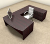 4pc U Shaped Modern Executive Office Desk, #OT-SUL-U7